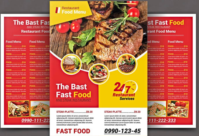 Create A Modern Restaurant Menu Design Flyer Brochure In Hd Quality By Shahzebdesign
