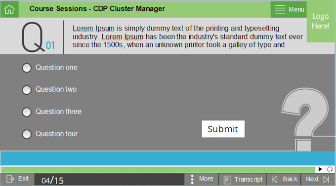 design modern interactive elearning course in articulate storyline, rise, scorm
