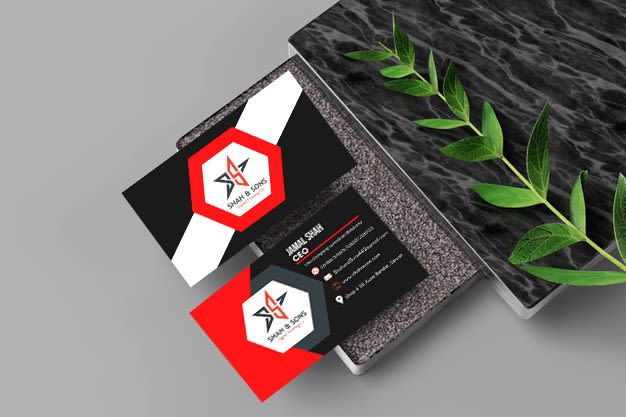 design business card, brochure also letter head