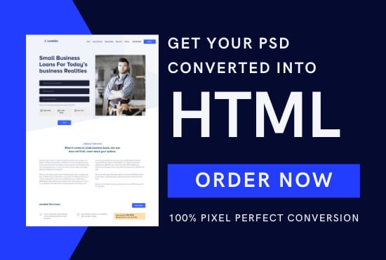 convert PSD figma or xd to responsive HTML CSS website