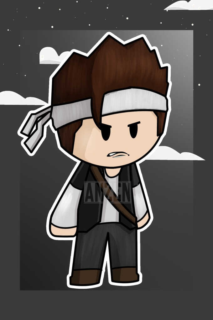 Draw Roblox Or Minecraft Character Chibi Version By Anzenb Fiverr - chibi roblox drawing