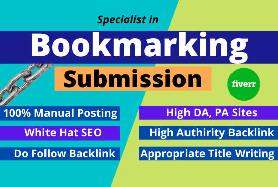 do 50 bookmark submission in high pa da sites manually