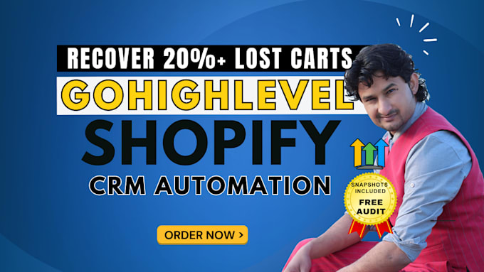 setup gohighlevel CRM automation for shopify abandoned cart recovery