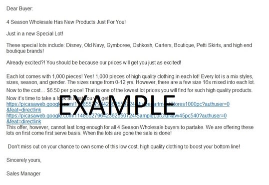 write a sales letter for your mailing list
