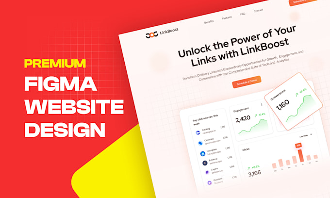 do premium figma website design and website mockup