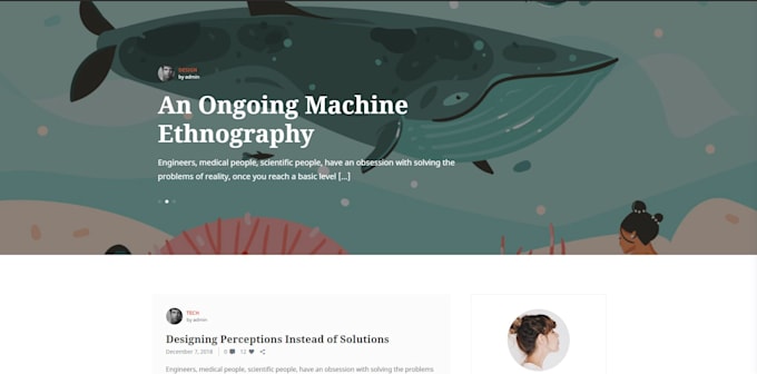 create modern blog wordpress website with unique design