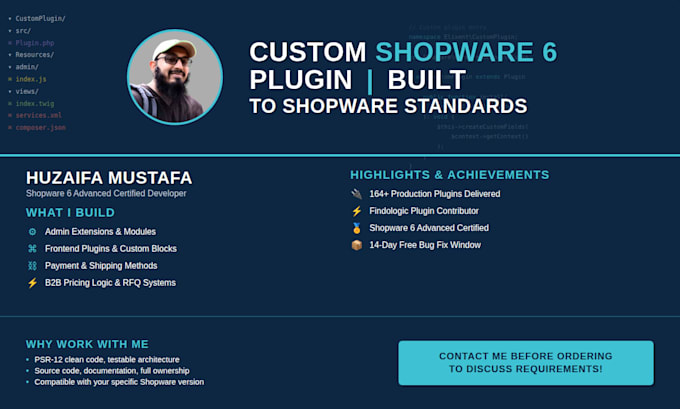 develop a custom shopware 6 plugin for your store