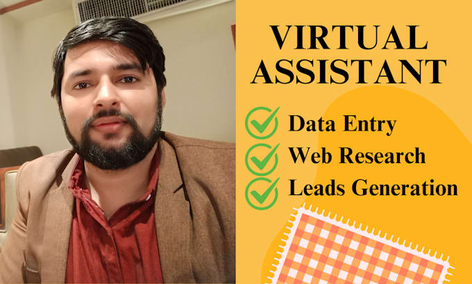 be your virtual assistant for data entry and web research