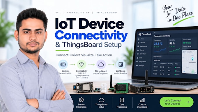 provide iot device connectivity and thingsboard setup