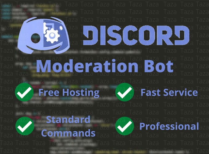Discriminar Bañera Atlas Create a discord moderation bot for you by Taza123 | Fiverr