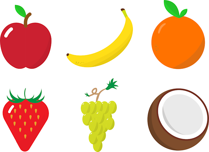 design fruit flat design vector illustrations
