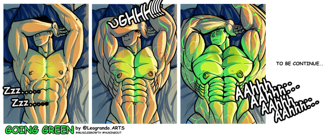 Create Bodybuilding Or Muscle Related Comic By Leograndoarts Fiverr