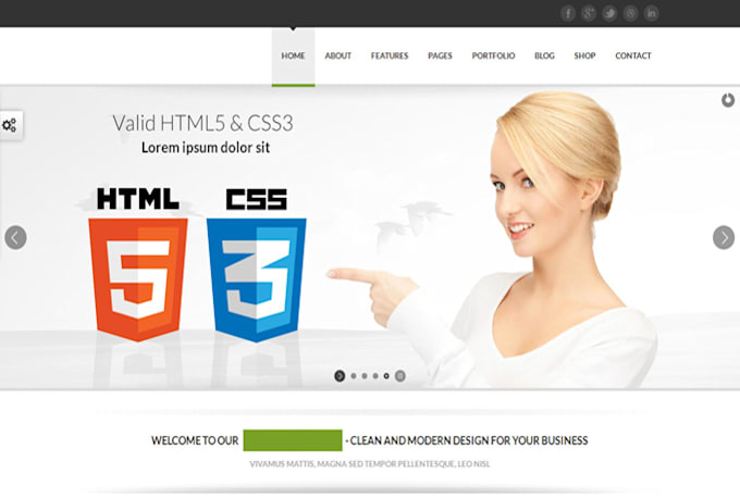 create professional landing page in html5, angular2 fully responsive
