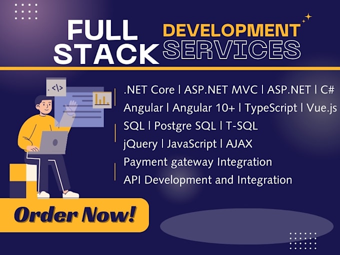 your full stack developer creating dotnet and angular websit