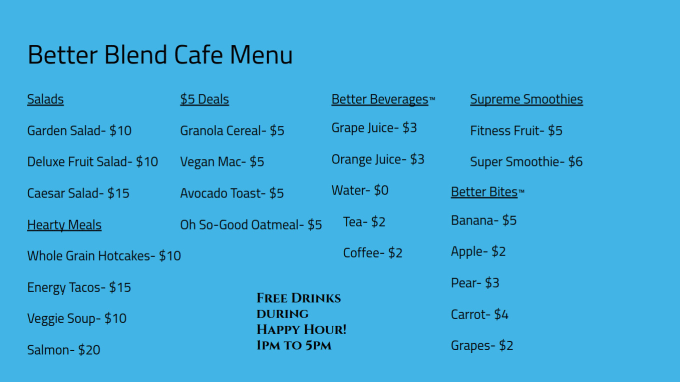 Make A Menu For Your Bloxburg Cafe By Madisondisibio Fiverr - cafe menu roblox
