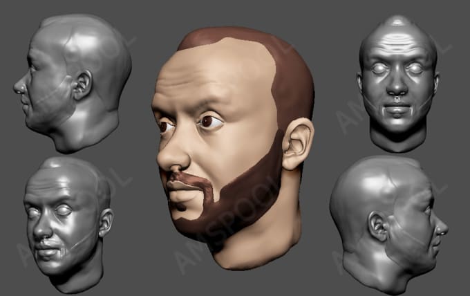 sculpt your face in every detail and any 3d model in the program zbrush
