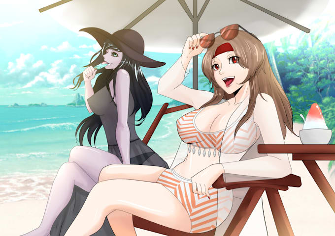 draw a couple with animestyle