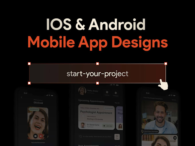 design mobile app UI UX for ai saas and ios android apps