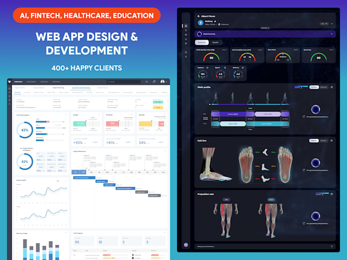 design saas b2b2c web apps dashboard UI UX and ai tools