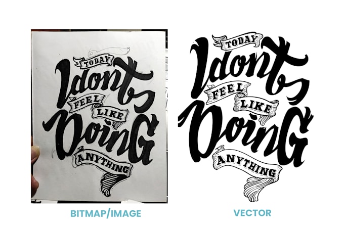 manual vector tracing, redraw image, delivered  in  2 hours