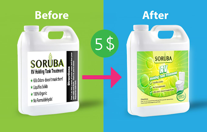 product label design modify, update or redraw