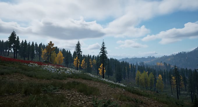 create a landscape and terrain for unreal engine