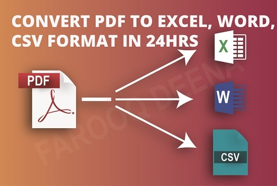 Pdf To Excel Word Csv Conversion By Farooqdeena Fiverr 5389