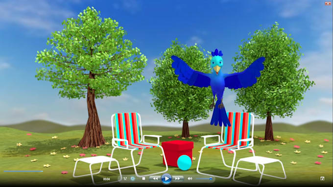 create 3d cartoon animation add videos for you