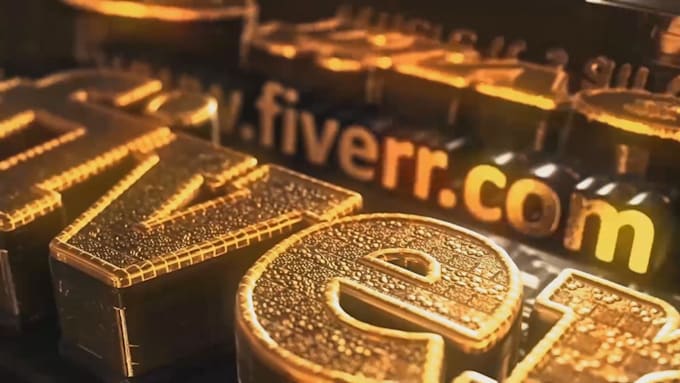 create 3d gold treasure with your logo
