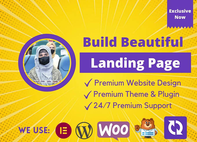 design responsive wordpress landing page with elementor pro