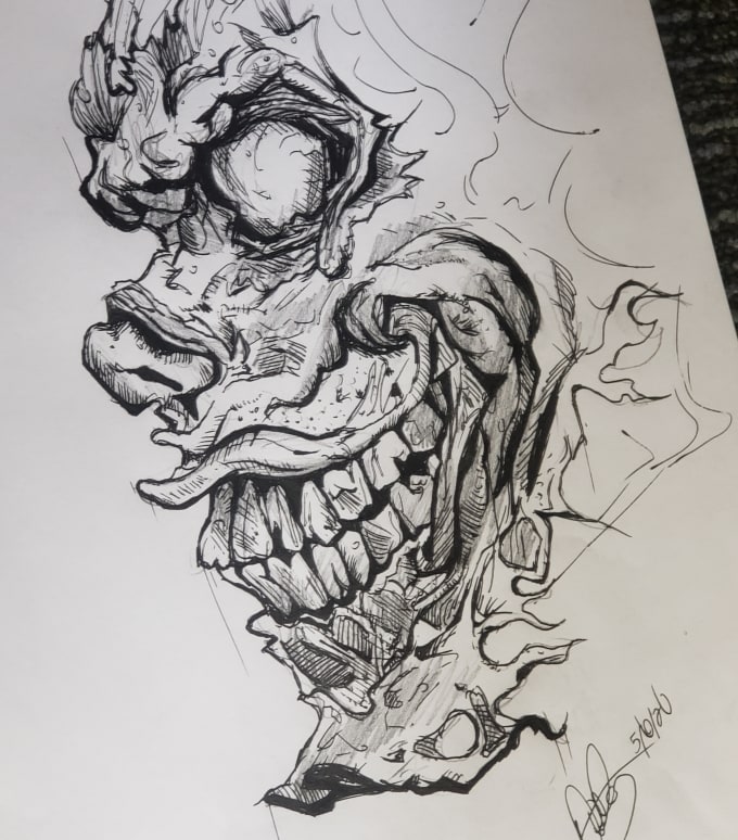 Best Monster Sketch Drawing with Realistic