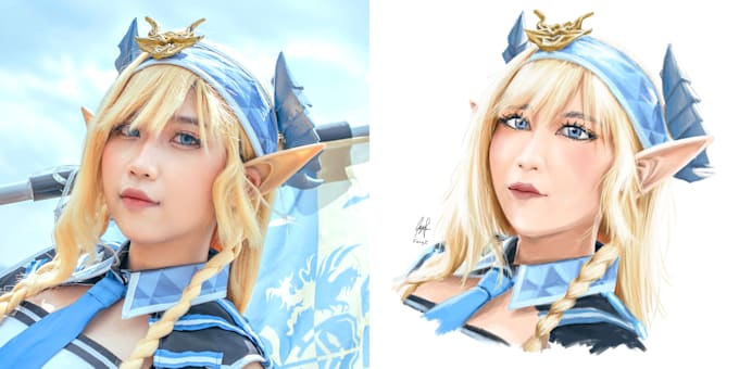 Turn your cosplay photos into realistic painting portrait by Fajarfangz ...