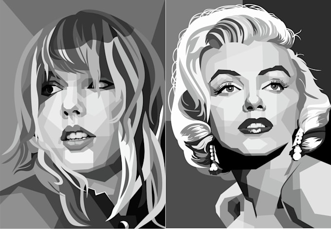 Draw black and white portrait from your photo by Indocreativeart | Fiverr