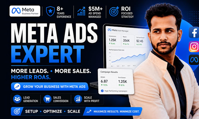 setup and manage facebook and instagram or meta ads campaign
