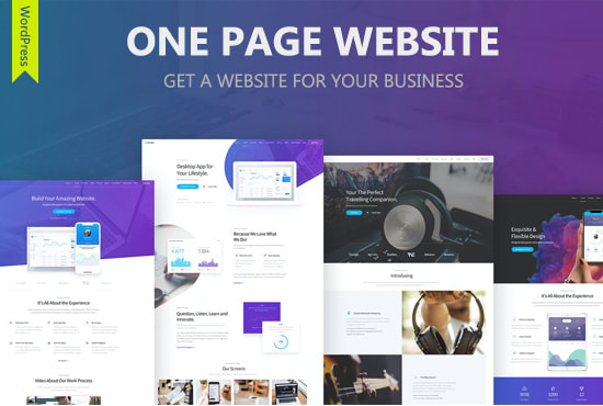 create one page wordpress website or landing page