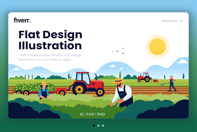 do vector flat illustration for your web and apps