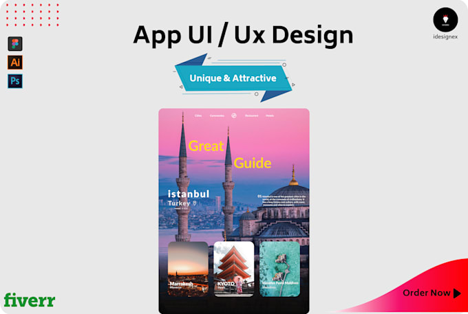 Create beautiful ui ux design for your website by Idesignex | Fiverr