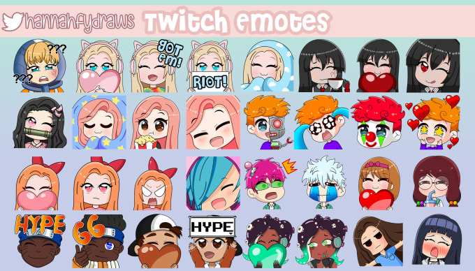 Hire a freelancer to make custom twitch emotes