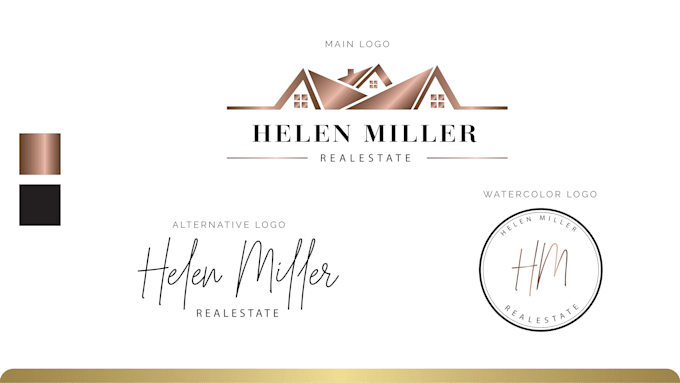 design real estate or realtor logo with branding kit