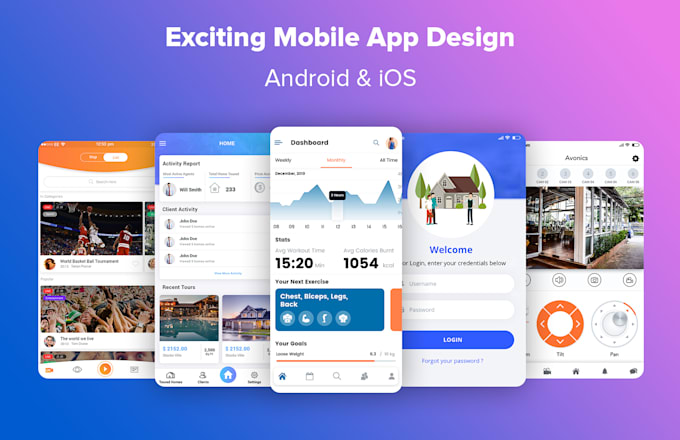 Design mobile app wireframe prototype for android and ios by Sahaab ...