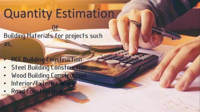 do quantity estimation, boq for the construction project