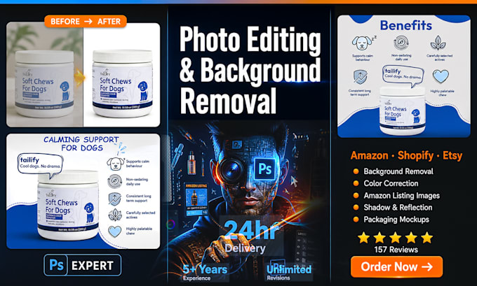 expert photoshop editing, amazon product image retouching and background removal
