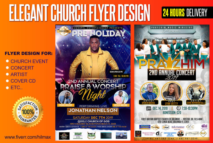 Design an elegant church flyer in 12 hours by Hilmax | Fiverr