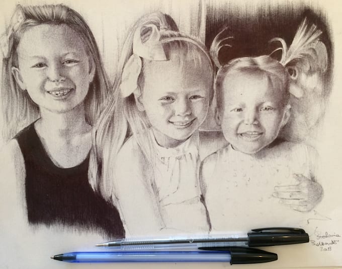 realize a ballpen portrait for you