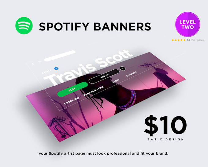 Design a spotify banner for your artist profile by Isaidesign | Fiverr