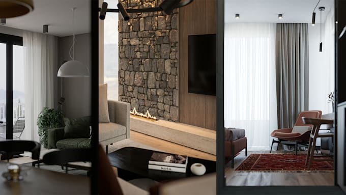 Do realistic 3d architectural visualization for interior by Mernone ...