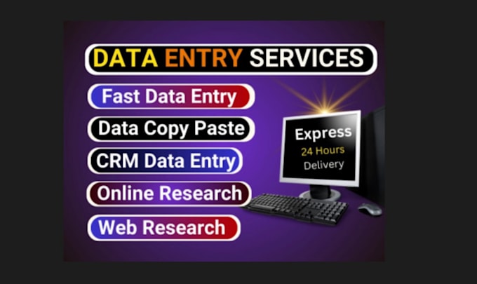 do data entry work in excel, copy paste, web research