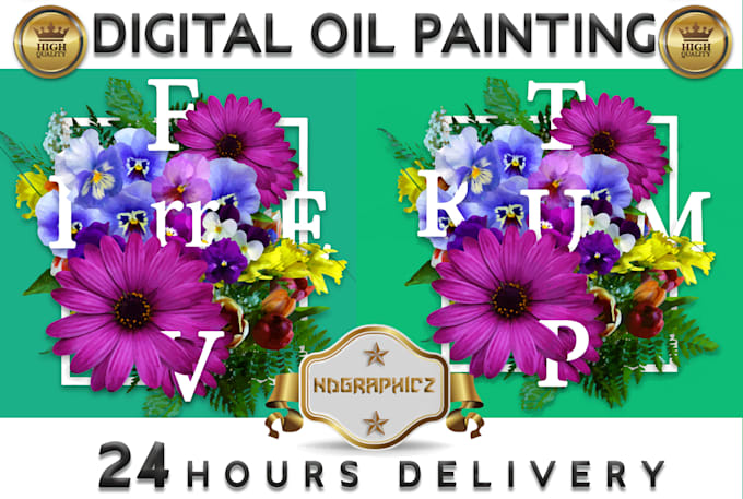 make digital oil painting in 24 hours