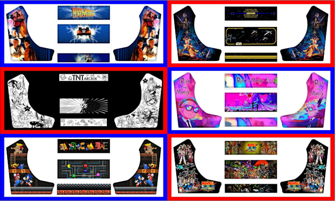 design custom bartop arcade cabinet artwork