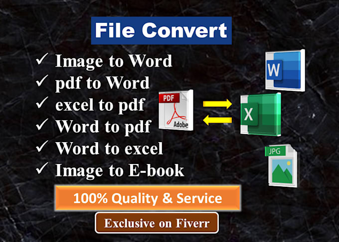 do image to word, pdf to word, excel to pdf and file conversion